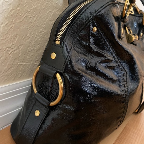 YSL LARGE PATENT LEATHER MUSE BAG EUC 11x16x6 - Picture 7 of 16